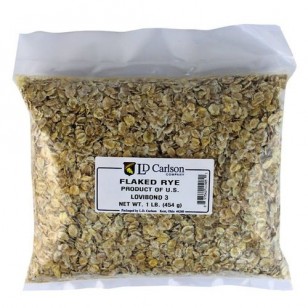 FLAKED RYE 1 LB BAG OF GRAIN 