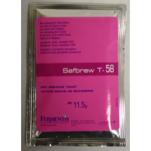 SAFBREW T-58 DRY BREWING YEAST 11.5 GRAMS