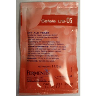 SAFALE US-05 DRY ALE YEAST 11.5 GRAMS