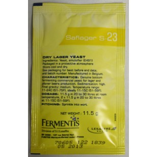 SAFLAGER S-23 DRY LAGER YEAST 11.5 GRAMS