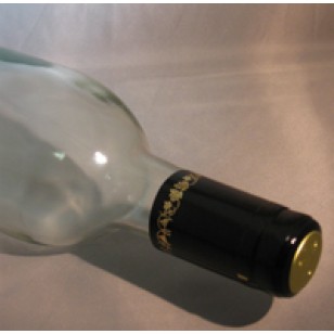 BLACK/GOLD GRAPES PVC SHRINK CAPSULES 30/BAG