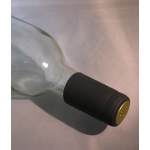 BLACK PVC SHRINK CAPSULES 30/BAG