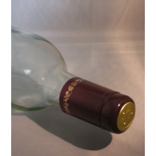 BURGUNDY/GOLD GRAPES PVC SHRINK CAPSULES 30/BAG