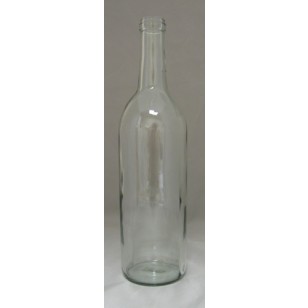 750mL CLEAR BORDEAUX FLAT BOTTOM BOTTLES 12/CASE