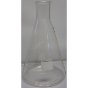 ERLENMEYER FLASK 2000mL ACCOMMODATES #9 1/2 STOPPER