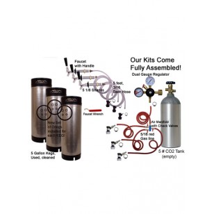 3 Faucet Refrigerator Economy Conversion Kit for Homebrew 3 kegs