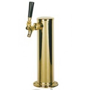 Single Faucet 3" Stainless Tower with Brass Plate