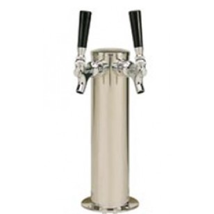 Dual Faucet 3" Stainless Tower
