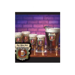  Personalized Neighborhood Pub Set of 4 Pint Glasses 