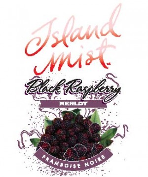 ISLAND MIST BLACK RASPBERRY MERLOT WINE LABELS 30/PACK