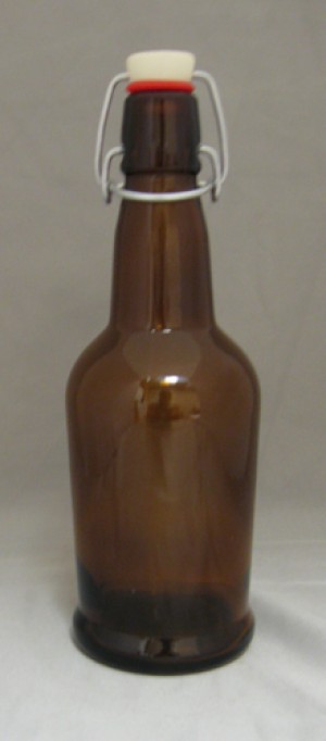 16 OZ AMBER E.Z. CAP BOTTLES 12/CASE