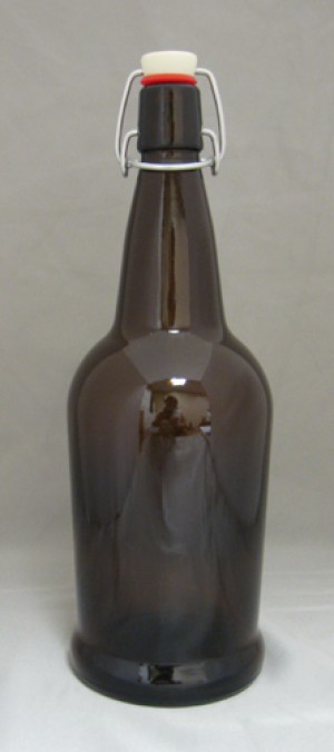 1 LITER AMBER E.Z. CAP BOTTLES 12/CASE