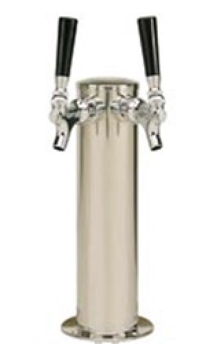 Dual Faucet 3" Stainless Tower