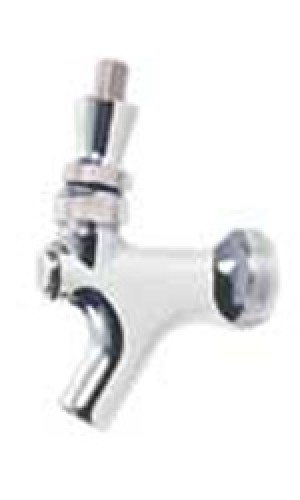 Beer Faucet, Chrome, Stainless Lever 