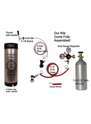 1 Faucet Refrigerator Economy Conversion Kit for Homebrew with keg