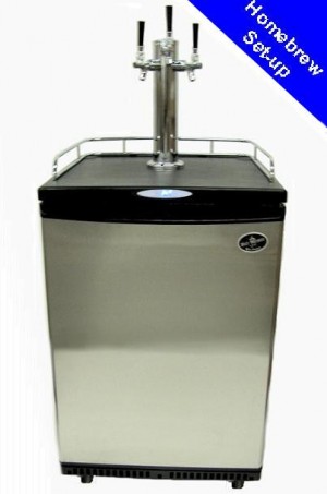 Triple tower with stainless steel door- homebrew value line (no kegs included)