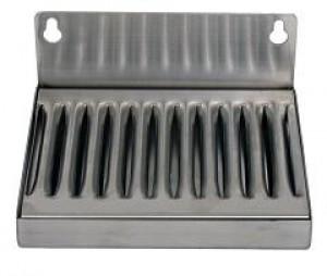 6 x 4 stainless steel drip tray with back splash