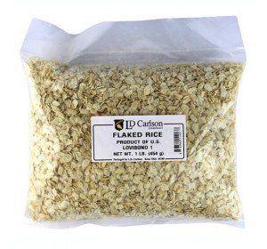 FLAKED RICE 1 LB BAG OF GRAIN 