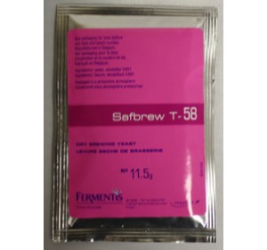 SAFBREW T-58 DRY BREWING YEAST 11.5 GRAMS