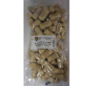 9X1 3/4 FIRST QUALITY STRAIGHT WINE CORKS 44 X 23mm 100/BAG