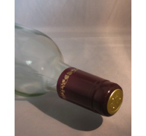 BURGUNDY/GOLD GRAPES PVC SHRINK CAPSULES 30/BAG