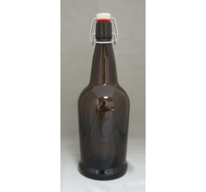 1 LITER AMBER E.Z. CAP BOTTLES 12/CASE