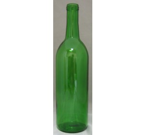 750mL CHAMPAGNE GREEN BORDEAUX FLAT BOTTOM 12/CASE