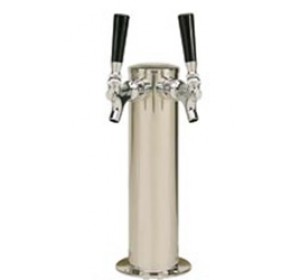 Dual Faucet 3" Stainless Tower