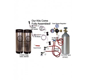 2 Faucet Refrigerator Economy Conversion Kit for Homebrew 2 kegs