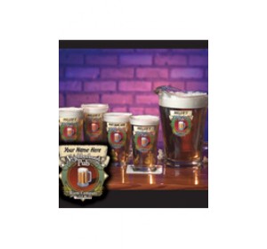  Personalized Neighborhood Pub Set of 4 Pint Glasses 