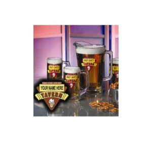 Personalized Red Tavern Set of 4 Pint Glasses