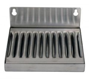 6 x 4 stainless steel drip tray with back splash