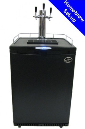 Triple tower with black door- homebrew value line (no kegs included)